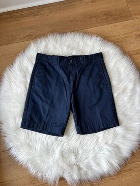 Men’s J Crew Gramercy Shorts 33 Navy Blue 100% Cotton